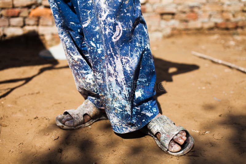 Painter Clothes with Paint Splashes Stock Image Image of clothes