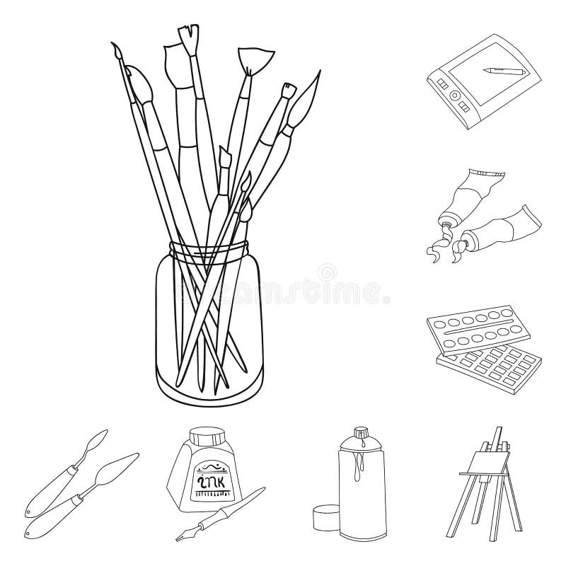 Illustration Isolated Artist Drawing Accessories Vector Royalty Free SVG,  Cliparts, Vectors, and Stock Illustration. Image 12703080.