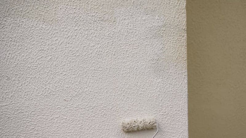 Painter Painting Wall with Roller Stock Video - Video of construction ...