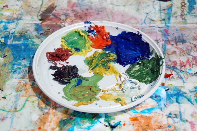 Painter's palette royalty free stock photos