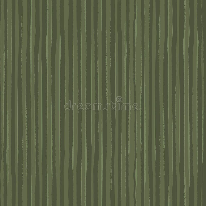Painterly sage green stripe vector seamless pattern background. Overlapping brush stroke style striped monochrome royalty free illustration