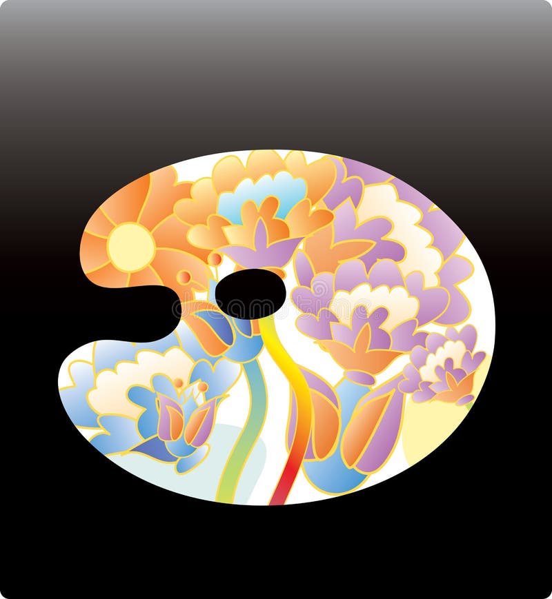 Painters palette stock illustration
