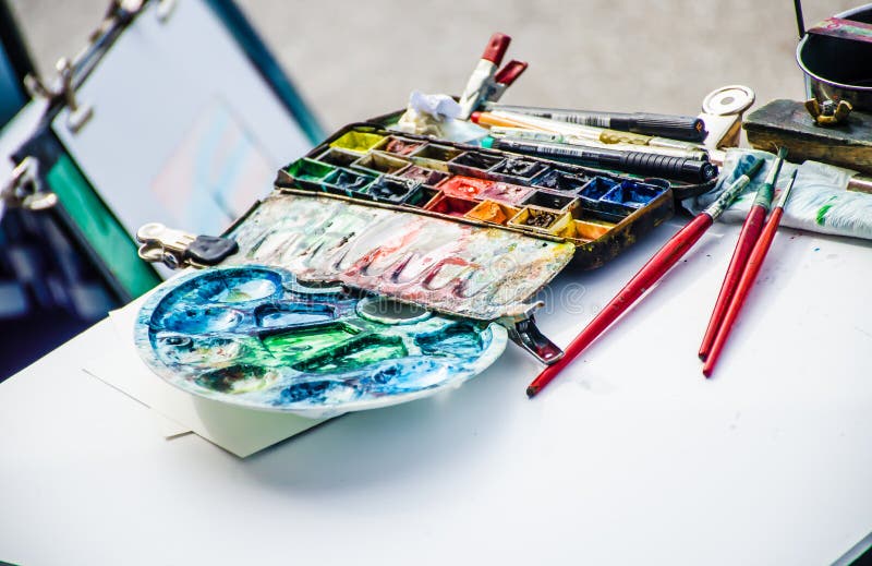 Painters palette board stock images Painters palette board stock images