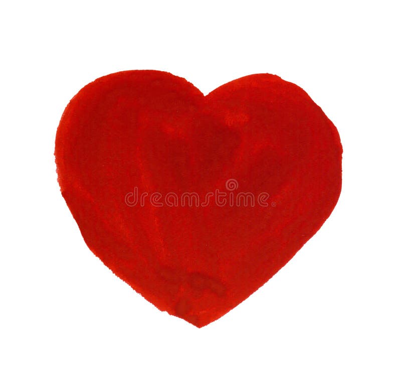 Red Big Heart Watercolor Drawing Stock Photos - Free & Royalty-Free Stock  Photos from Dreamstime