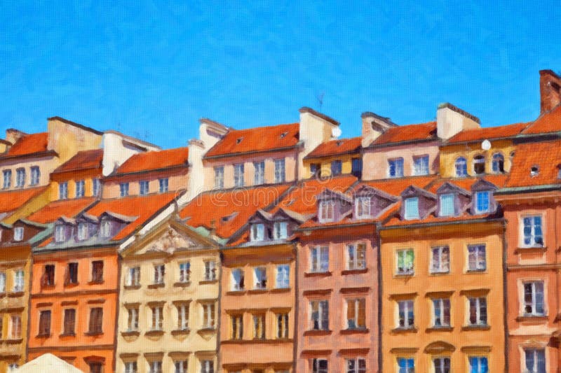 Historic buildings in Warsaw, Poland stock photography Historic buildings in Warsaw, Poland stock photography