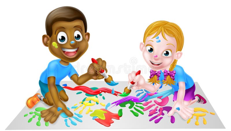 Cartoon Boy Holding Paint Brush Stock Illustrations – 256 Cartoon Boy ...