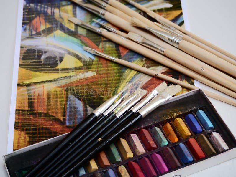 Chalk Pastels stock photo. Image of artist, coloring 29471066