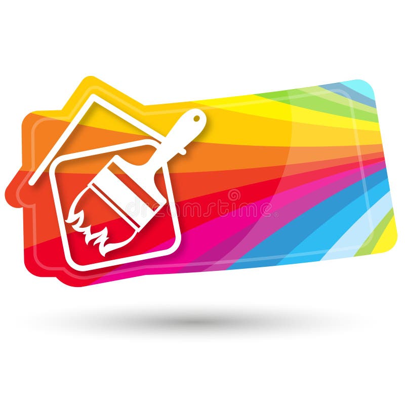 Painting Houses, Business Design Stock Vector Illustration of brush