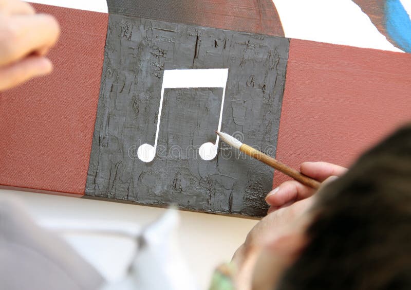 Painting Music stock image. Image of musician, graphic 9630285