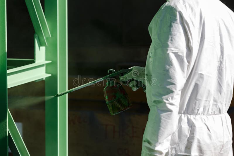 Painting Process by Spray Gun Stock Photo Image of failure, sprayer
