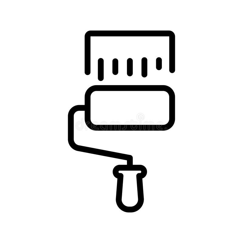 Painting roller icon stock vector. Illustration of roller 224440287
