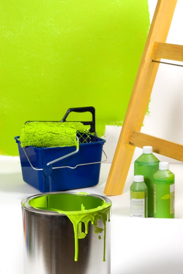 Painting a room green