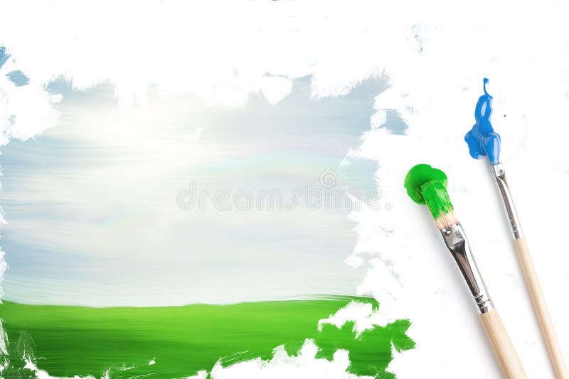 Painting summer landscape royalty free stock images Painting summer landscape royalty free stock images