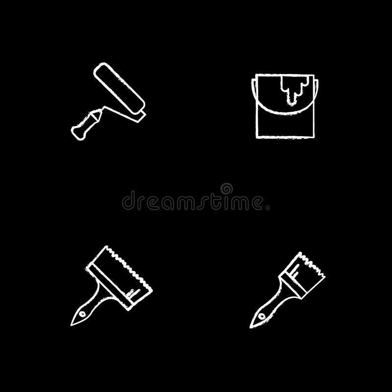 Set Printmaking Rollers Linocut Woodcut Tools Stock Vector