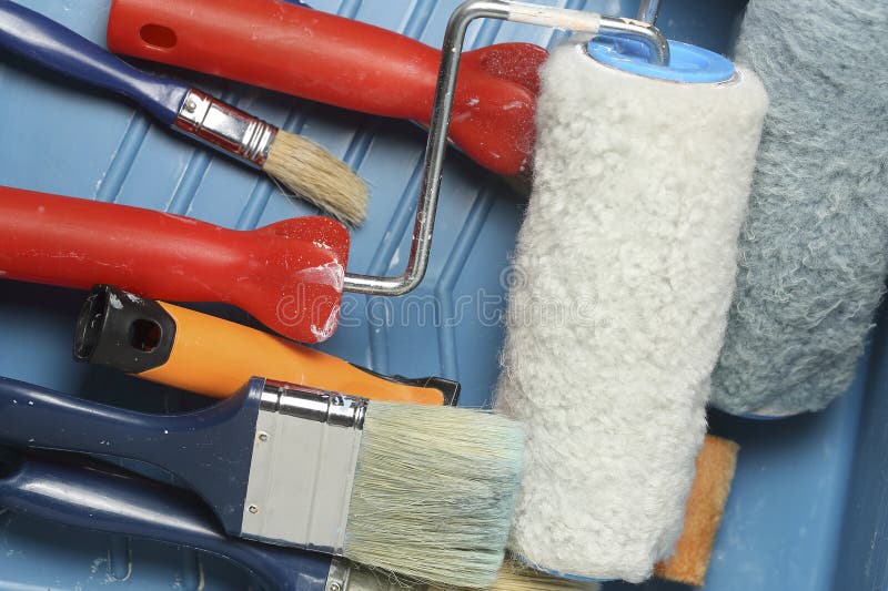 Painting Tools and Equipment Stock Photo Image of repair, rollers