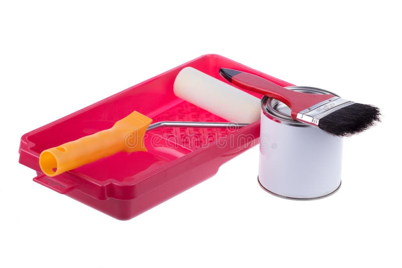 Painting tools stock image. Image of liquid, container 33558483