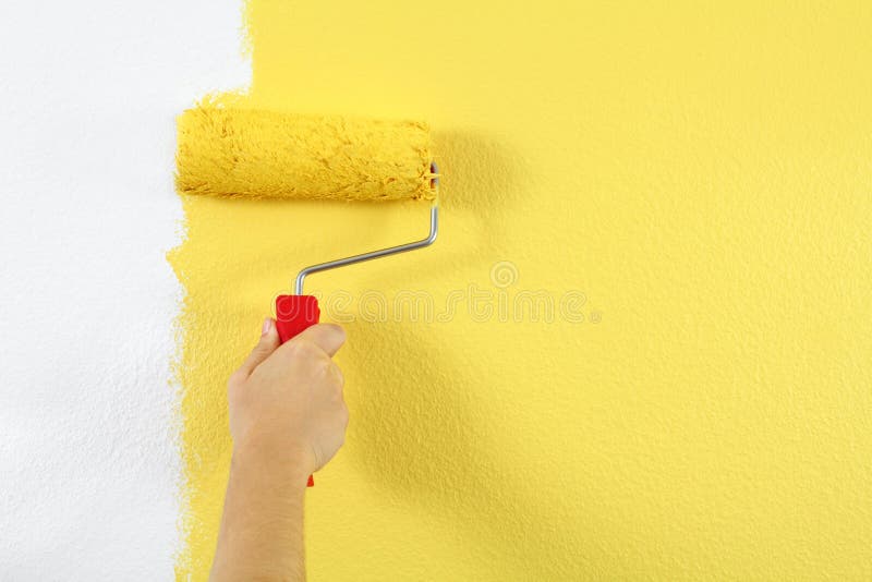 Painting a wall royalty free stock images