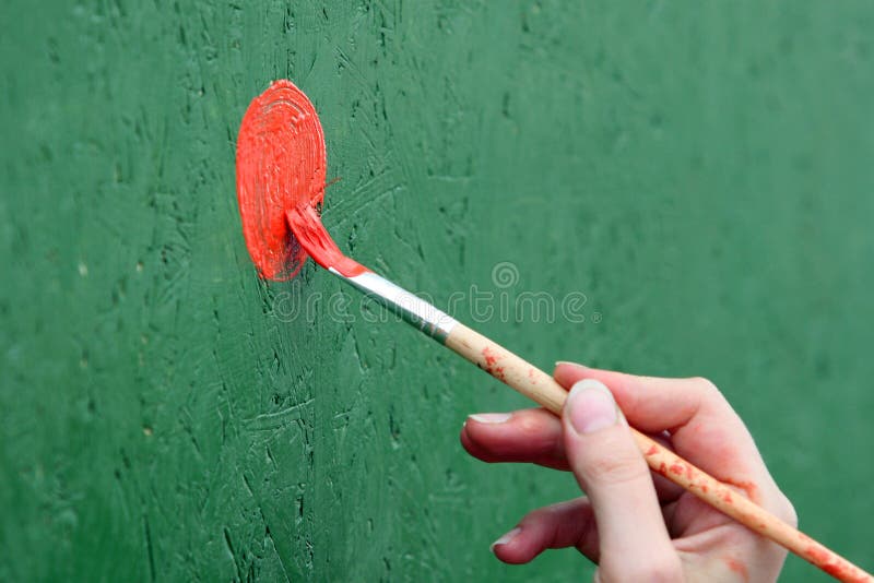 Painting the wall royalty free stock photography