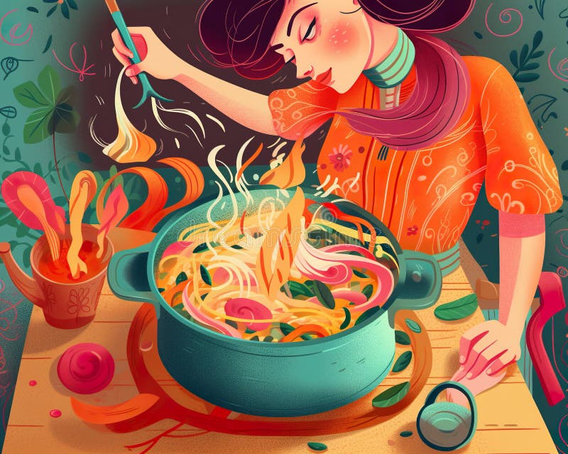 https://thumbs.dreamstime.com/b/painting-woman-stirring-pot-noodles-ai-generative-painting-woman-stirring-pot-noodles-ai-generative-image-275480773.jpg