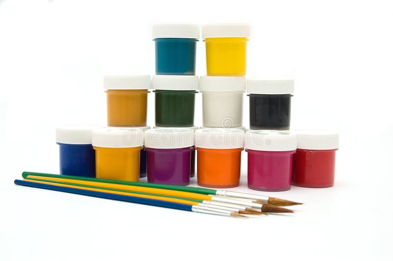 Paints and brushes