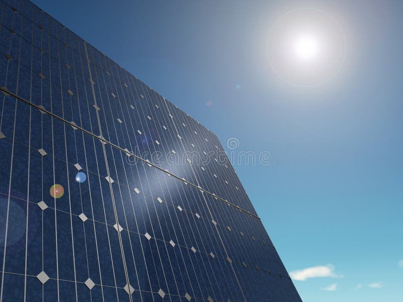 Painéis solares ilustração stock