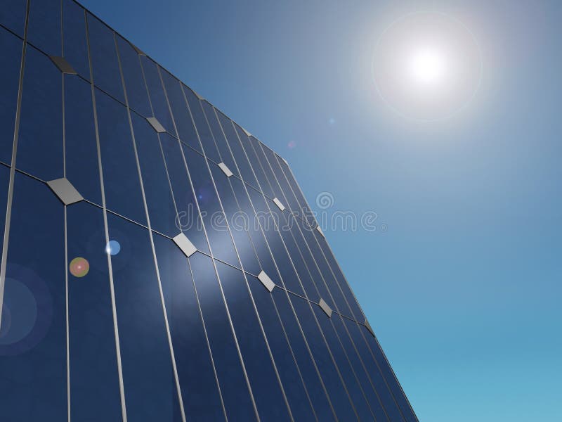 Painéis solares ilustração stock