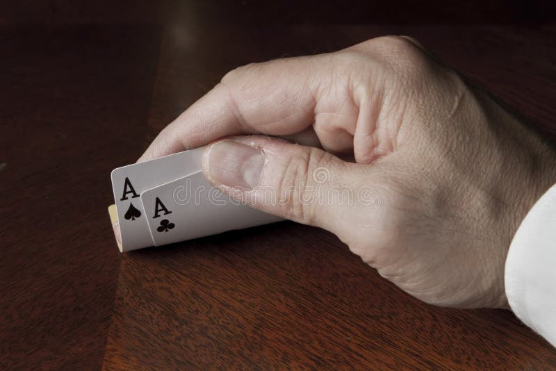 Pair of aces stock image. Image of poker, texas, hold 21675543