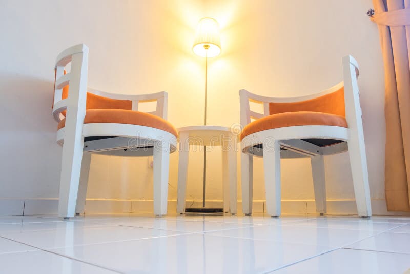 Pair of arm chair in living room for relaxing