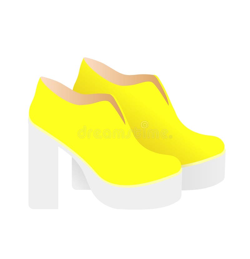 A Pair of Beautiful Female Shoes on a White Background. High-heeled ...