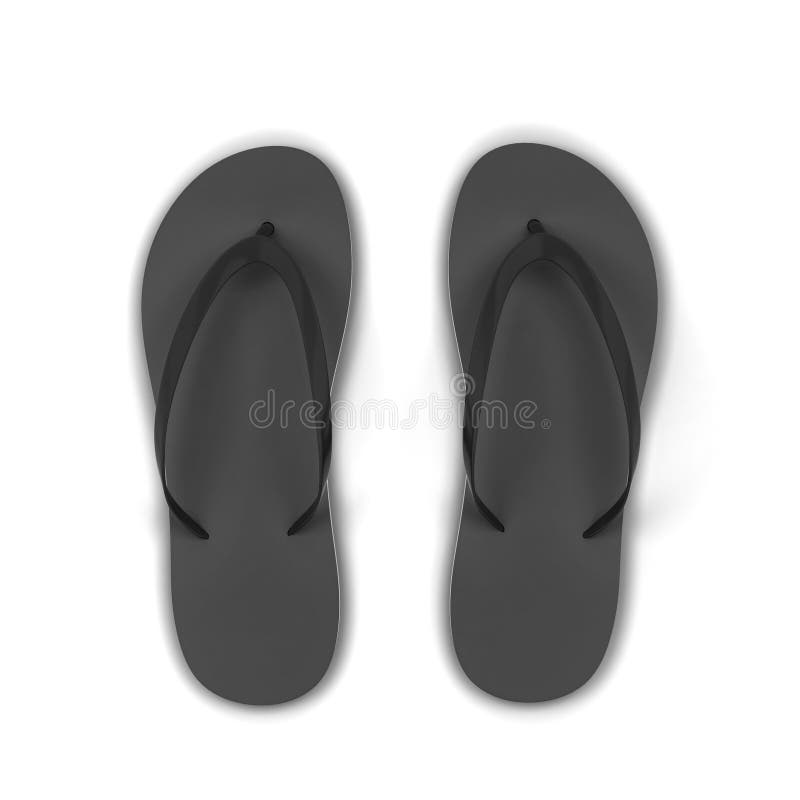 Pair of blank flip flops stock illustration. Illustration of foot ...