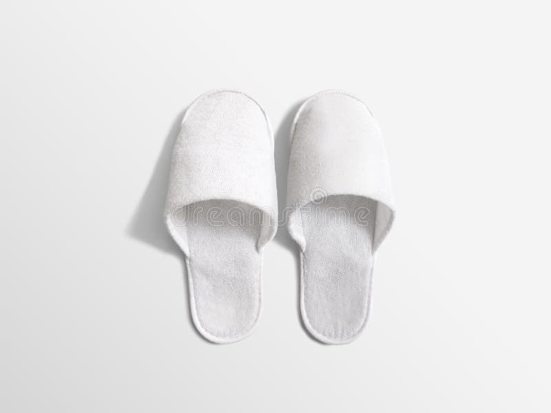 Download Pair Of Blank Soft White Home Slippers, Design Mockup ...