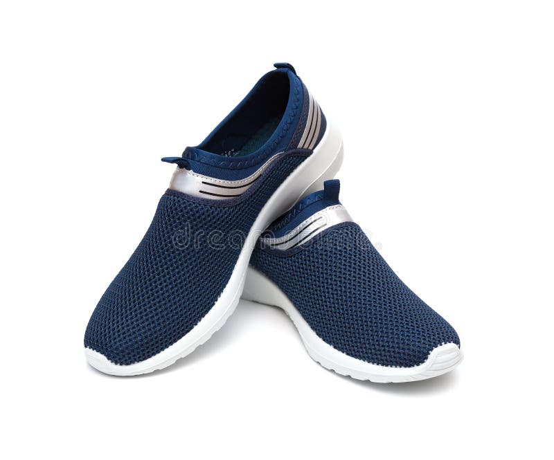 Pair of Blue Sporty Shoes for Man Stock Photo - Image of pair ...