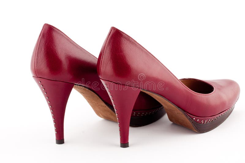 A pair of burgundy shoes stock photo. Image of trend 23083868