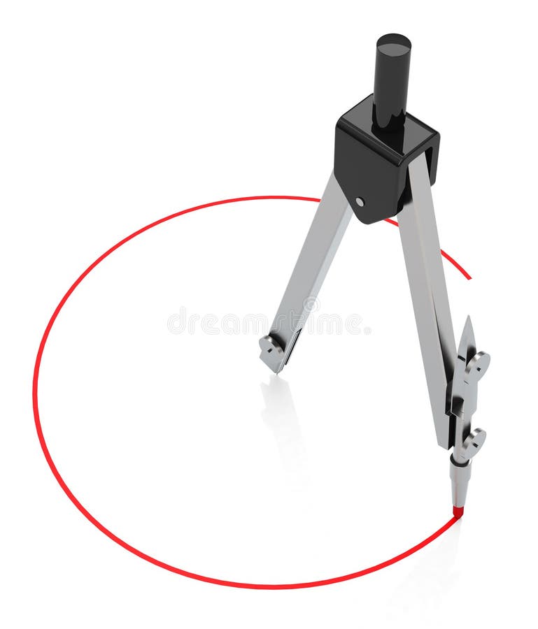 Drafting Compass Drawing Plan Design Circle Stock Vector Illustration