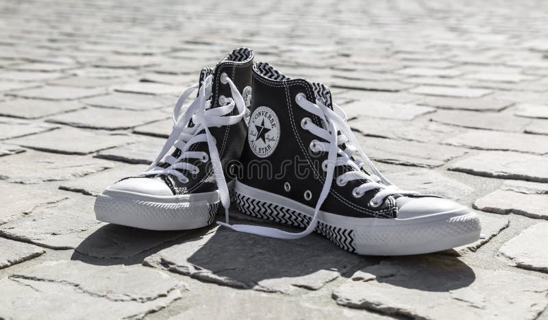 A Pair Converse All Star Sneakers Stock Photo - Image shoes, lift: 157902618