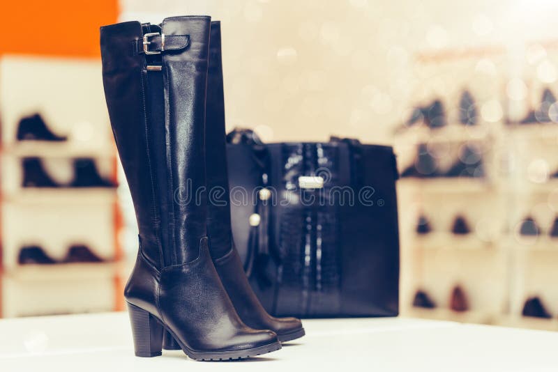 Handbag and shoe store stock image. Image of indoor, floor - 29412431