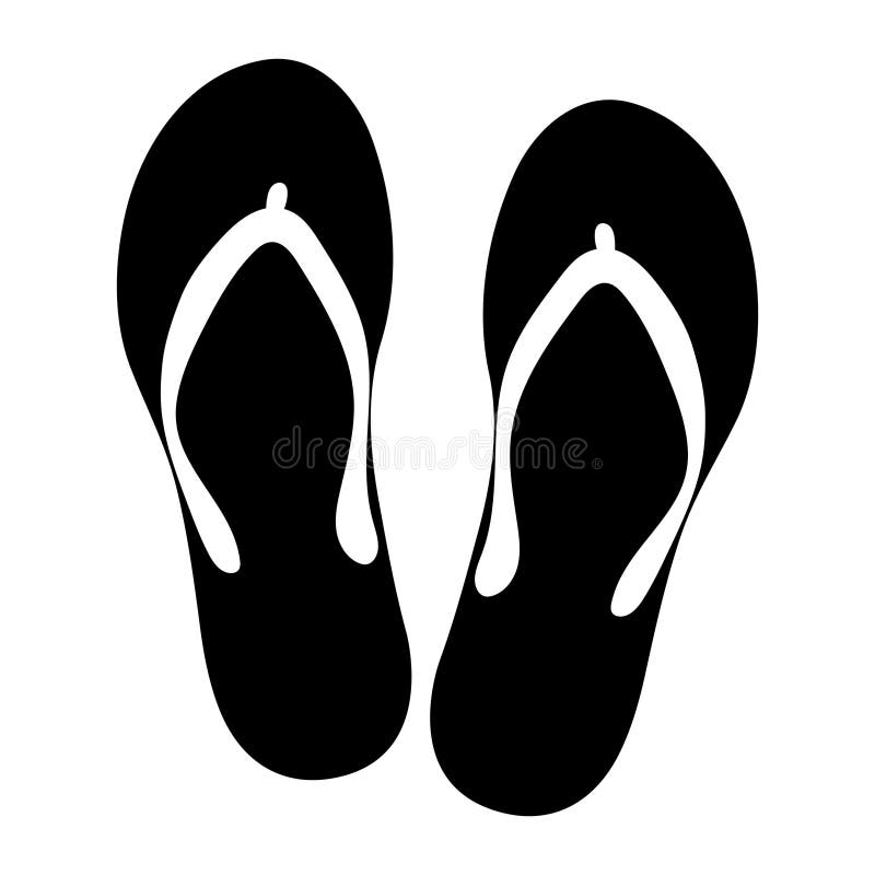 Pair of Flip-flop Fashion Sandal Icon Stock Vector - Illustration of ...