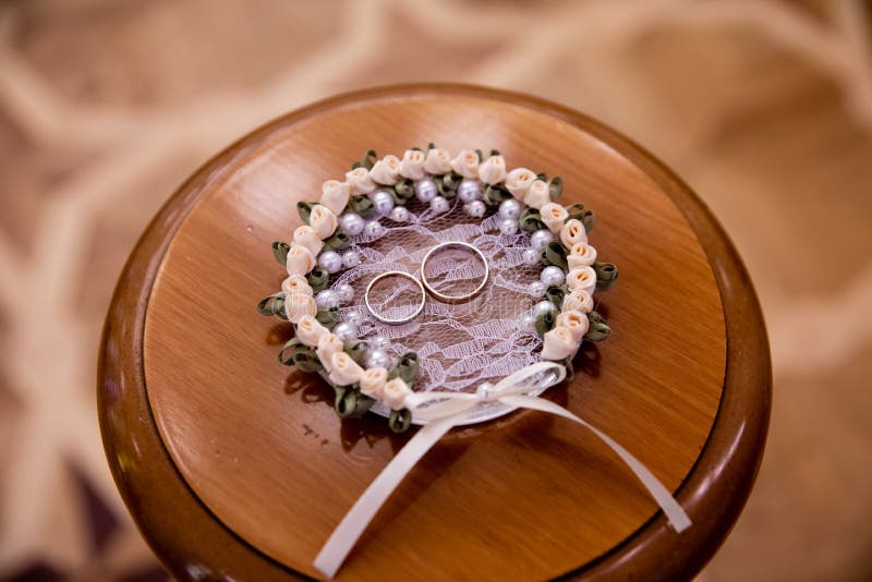 Gold Wedding Rings on Stand for Rings Stock Photo Image of golden, gemstone 158246984
