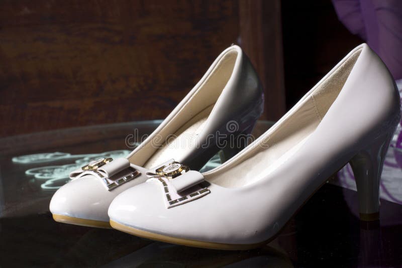 Pair of High Heels in Gold Color Stock Photo Image of lady, night