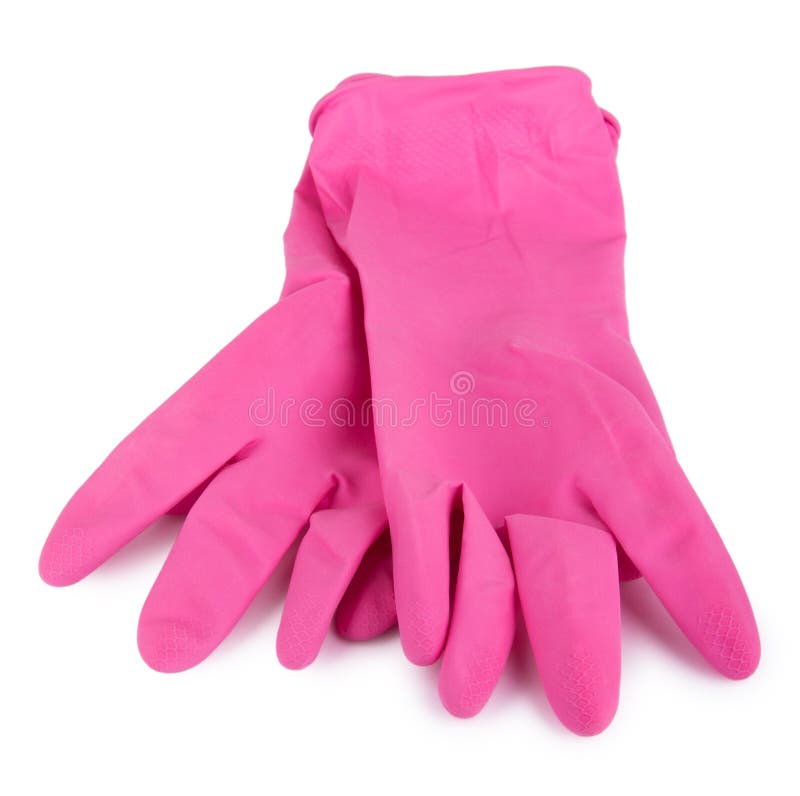 Pair Household Working Rubber Gloves Stock Image Image of glove