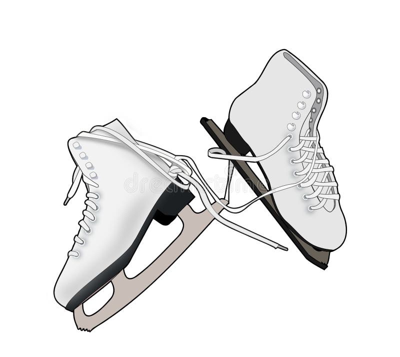 A Pair of Ice Skates stock illustration. Illustration of object - 30991163