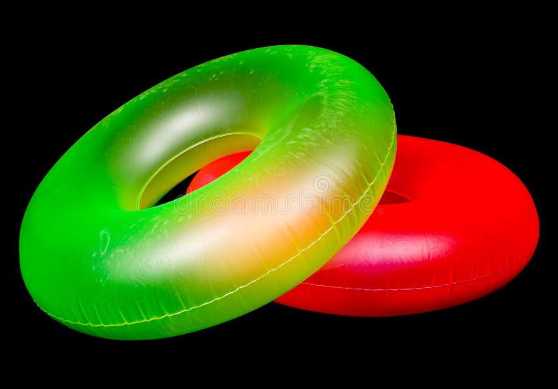 Pair of Inflatable Round Pool Tubes