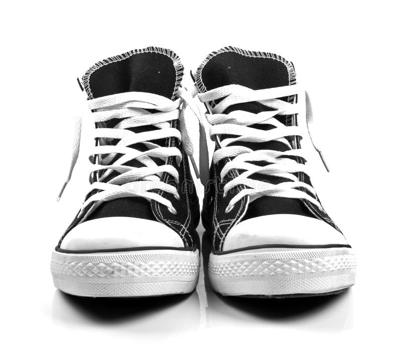 A Close Up of White Tennis Shoes. Stock Image Image of fitness