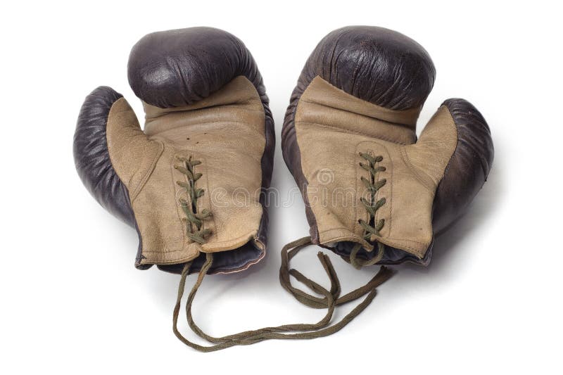 A Pair of an Old Boxing Gloves Stock Image Image of aggression, bout 7890307
