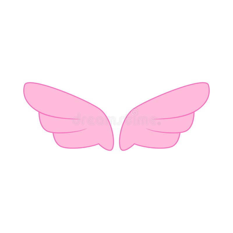 Pair of pink fairy wings stock illustration. Illustration of angelic