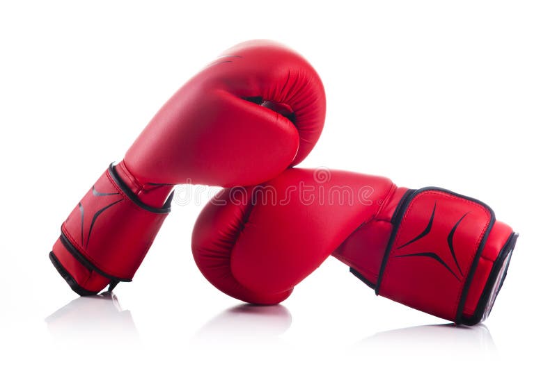 A Pair of Red Boxing Gloves Stock Photo Image of female, fighter