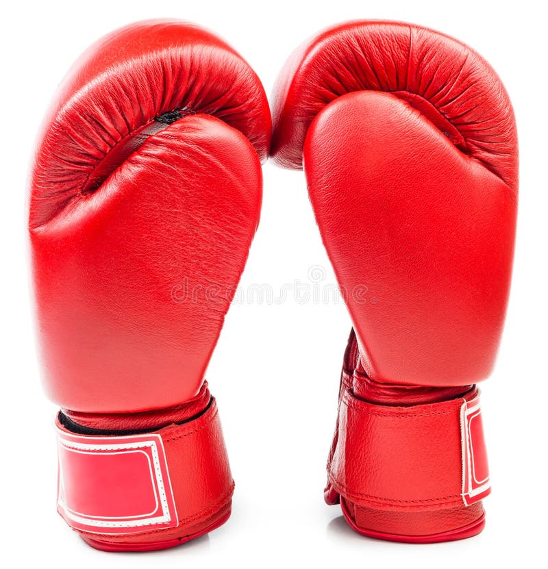 Red Leather Boxing Glove Isolated Stock Photo Image of knockout