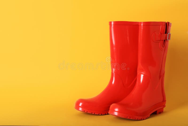 orange gumboots
