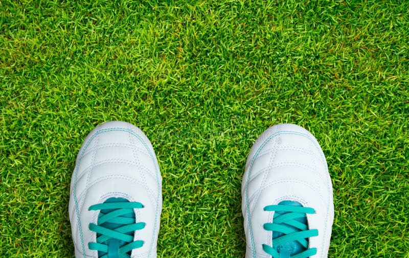 Pair Soccer Shoes Green Grass Field Stock Photos Free & RoyaltyFree