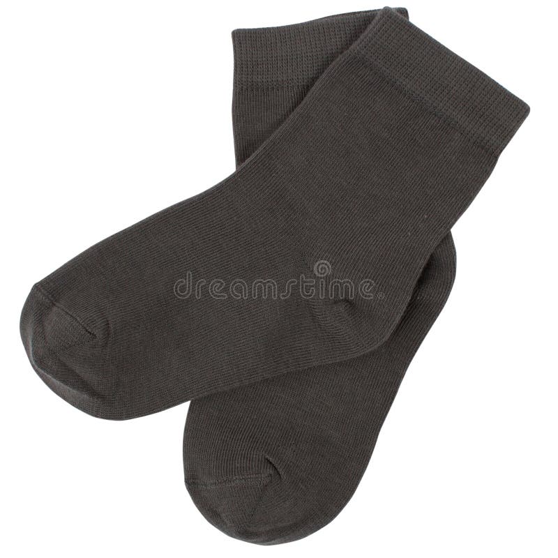 Pair of Socks. Isolated on White. Clipping Paths Included. Stock Photo ...